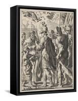 Alexander the Great Cutting the Gordian Knot, 17th Century-Theodor Matham-Framed Stretched Canvas