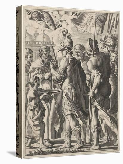 Alexander the Great Cutting the Gordian Knot, 17th Century-Theodor Matham-Stretched Canvas