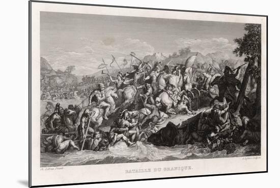 Alexander the Great Defeats Persians on the River Granicus-A. Lefevre-Mounted Art Print