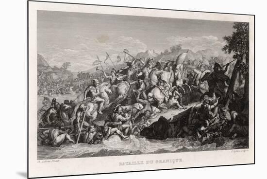 Alexander the Great Defeats Persians on the River Granicus-A. Lefevre-Mounted Premium Giclee Print