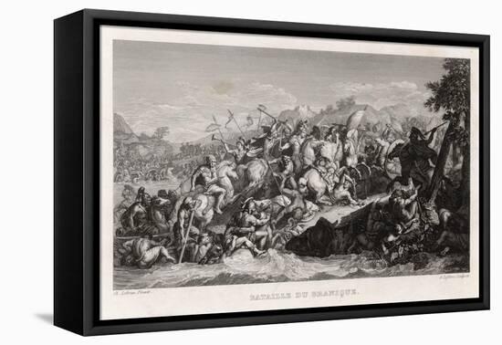 Alexander the Great Defeats Persians on the River Granicus-A. Lefevre-Framed Stretched Canvas