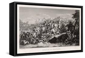 Alexander the Great Defeats Persians on the River Granicus-A. Lefevre-Framed Stretched Canvas