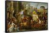 Alexander the Great Enters Babylon-Charles Le Brun-Framed Stretched Canvas