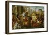 Alexander the Great Enters Babylon-Charles Le Brun-Framed Premium Giclee Print