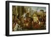 Alexander the Great Enters Babylon-Charles Le Brun-Framed Premium Giclee Print