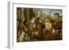 Alexander the Great Enters Babylon-Charles Le Brun-Framed Premium Giclee Print