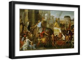 Alexander the Great Enters Babylon-Charles Le Brun-Framed Giclee Print