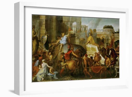 Alexander the Great Enters Babylon-Charles Le Brun-Framed Giclee Print