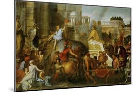 Alexander the Great Enters Babylon-Charles Le Brun-Mounted Giclee Print