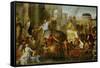 Alexander the Great Enters Babylon-Charles Le Brun-Framed Stretched Canvas