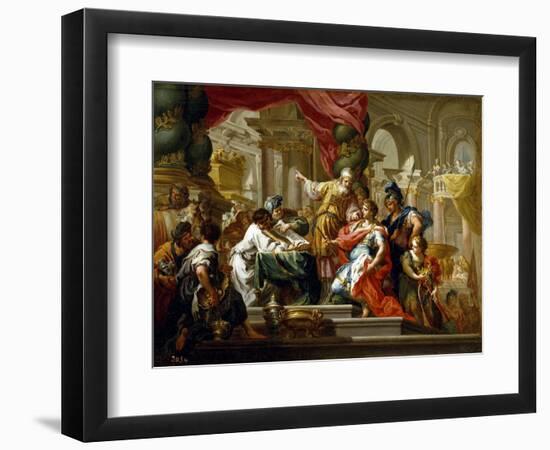 Alexander the Great in the Temple of Jerusalem, 1736-Sebastiano Conca-Framed Giclee Print
