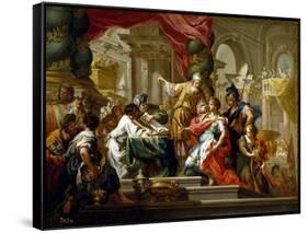 Alexander the Great in the Temple of Jerusalem, 1736-Sebastiano Conca-Framed Stretched Canvas