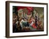 Alexander the Great in the Temple of Jerusalem-Sebastiano Conca-Framed Giclee Print