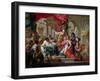 Alexander the Great in the Temple of Jerusalem-Sebastiano Conca-Framed Giclee Print