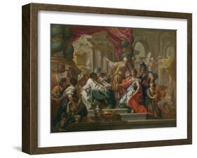 Alexander the Great in the Temple of Jerusalem-Sebastiano Conca-Framed Giclee Print