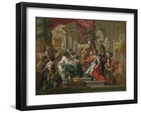 Alexander the Great in the Temple of Jerusalem-Sebastiano Conca-Framed Giclee Print