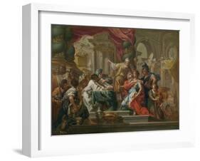 Alexander the Great in the Temple of Jerusalem-Sebastiano Conca-Framed Giclee Print