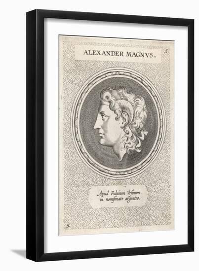 Alexander the Great King of Macedon Wearing the Horns Signifying His Descent from Jupiter-Ammon-null-Framed Art Print