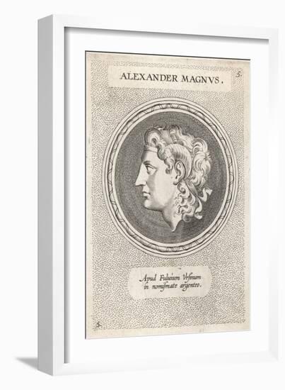 Alexander the Great King of Macedon Wearing the Horns Signifying His Descent from Jupiter-Ammon-null-Framed Art Print