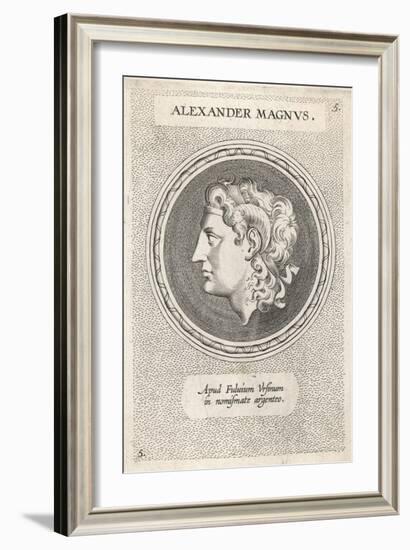 Alexander the Great King of Macedon Wearing the Horns Signifying His Descent from Jupiter-Ammon-null-Framed Art Print