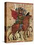 Alexander the Great Leading His Troops, Miniature from the History of Alexander the Great-null-Stretched Canvas