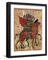 Alexander the Great Leading His Troops, Miniature from the History of Alexander the Great-null-Framed Giclee Print