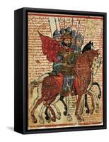 Alexander the Great Leading His Troops, Miniature from the History of Alexander the Great-null-Framed Stretched Canvas