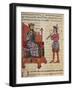 Alexander the Great on the Throne, Miniature from the History of Alexander the Great-null-Framed Giclee Print