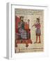 Alexander the Great on the Throne, Miniature from the History of Alexander the Great-null-Framed Giclee Print