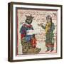 Alexander the Great Receives Darius's Message, Miniature from the History of Alexander the Great-null-Framed Giclee Print