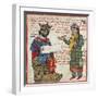 Alexander the Great Receives Darius's Message, Miniature from the History of Alexander the Great-null-Framed Giclee Print