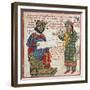 Alexander the Great Receives Darius's Message, Miniature from the History of Alexander the Great-null-Framed Giclee Print