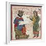 Alexander the Great Receives Darius's Message, Miniature from the History of Alexander the Great-null-Framed Giclee Print