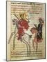 Alexander the Great Riding Bucephalus, Miniature from the History of Alexander the Great-null-Mounted Giclee Print