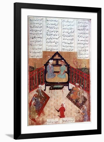 Alexander the Great Talking to Wise Men and Scholars, 4th Century Bc-null-Framed Giclee Print