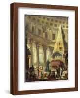 Alexander the Great Visiting the Tomb of Achilles, 1755-60-Hubert Robert-Framed Giclee Print