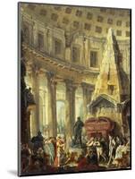 Alexander the Great Visiting the Tomb of Achilles, 1755-60-Hubert Robert-Mounted Giclee Print