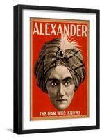Alexander the Man who Knows Magic Poster-Lantern Press-Framed Art Print