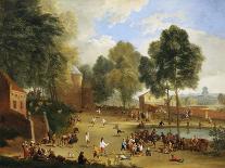 A Village Fair-Alexander Van Bredael-Stretched Canvas