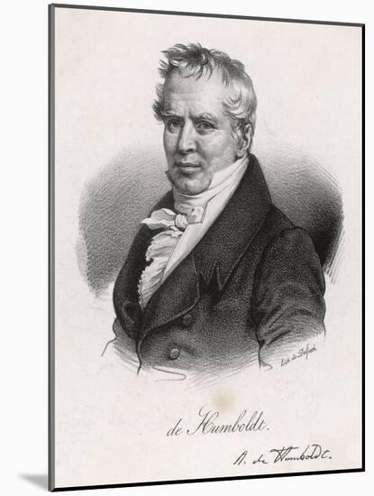 Alexander Von Humboldt German Scientist and Traveller in Middle Age-Delpech-Mounted Art Print