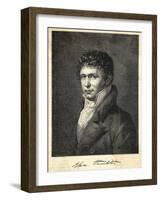 Alexander Von Humboldt German Scientist and Traveller Portrait Dated 18 April 1824-Steuben-Framed Art Print