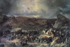 La Bataille De Narva, Le 19 Novembre 1700. Episode De La Grande Guerre Du Nord (1700-1721) Qui Oppo-Alexander Von Kotzebue-Giclee Print