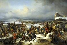 Storming of the Swedish Nöteburg Fortress by Russian Troops, 11 October 1702-Alexander Von Kotzebue-Framed Stretched Canvas