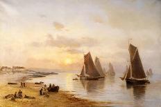 When the Boats Come Home, Skerries Beach, Evening, 1889-Alexander Williams-Stretched Canvas