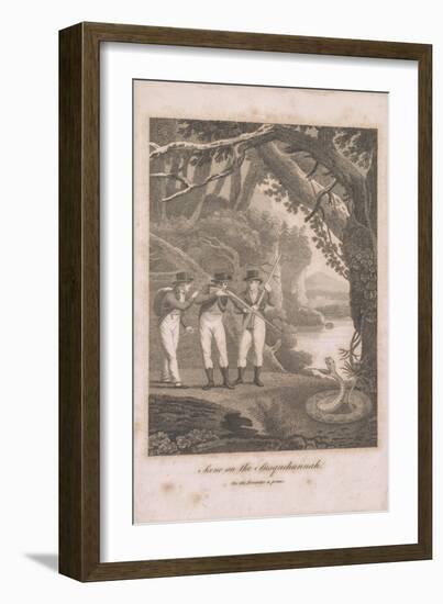 Alexander Wilson and companions on the Susquehanna, 1809-American School-Framed Giclee Print