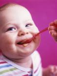 Baby Being Fed Baby Food-Alexandra Grablewski-Laminated Photographic Print