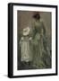 Alexandra Thaulow with Ingrid, 1895 oil on board-Fritz Thaulow-Framed Giclee Print