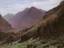 Route du Grimsel, canton de Berne dit aussi Un orage dans les montagnes-Alexandre Calame-Giclee Print