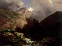 Route du Grimsel, canton de Berne dit aussi Un orage dans les montagnes-Alexandre Calame-Stretched Canvas
