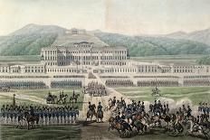 The Arrival of Napoleon Bonaparte at Schloss Schonbrunn, circa 1820-Alexandre De La Borde-Framed Giclee Print